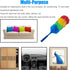 3 Pack Upgrade 19” Rainbow Static Feather Duster with Washable Head - Bigger Head, More Fibers, Less Loss
