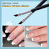 Oblique Head French Tip Nail Brush, Black Handle UV Gel Acrylic Painting Drawing Pen, Pack of 1