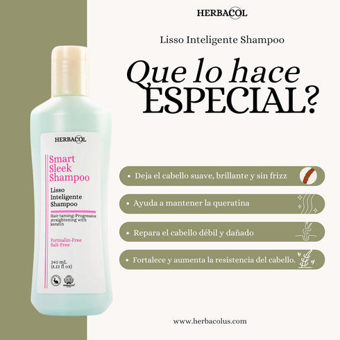 Lisso Inteligente Leave-in Cream - Natural Keratin Treatment, Anti-Frizz, 8.1 Fl Oz