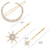 Hedume 12 Pack Vintage Rhinestone Hair Clips, Stars and Moon Hair Pins, Metal Alloy Diamond-studded Accessories for