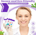 24 Pieces Zippered Pill Pouch Set, Reusable Translucent Medicine Organizer, Purple