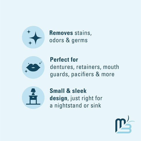 Denture Bath Case and Retainer Case - FSA HSA Approved Cleaner Kit for Invisalign, Mouthguards, and Dentures