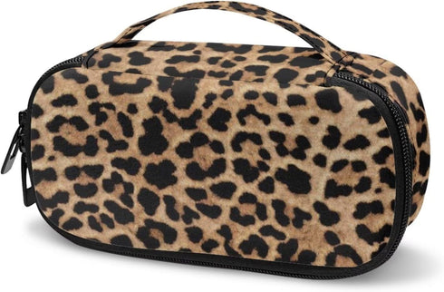 Cheetah Print Diabetic Supplies Bag - Lightweight Insulin Storage Case for Diabetes Testing Kit & Blood Glucose Monitor