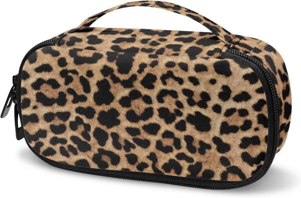 Cheetah Print Diabetic Supplies Bag - Lightweight Insulin Storage Case for Diabetes Testing Kit & Blood Glucose Monitor
