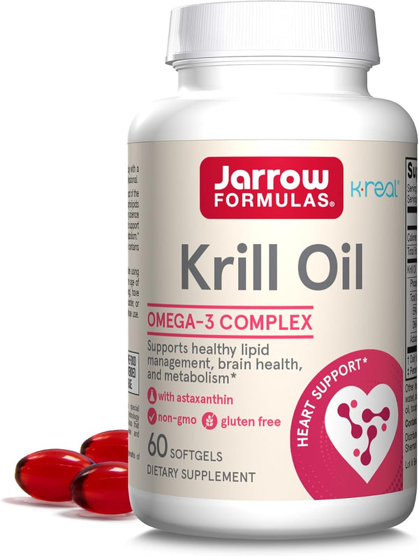 Jarrow Formulas Krill Oil - Phospholipid Omega-3 Complex with Astaxanthin - 60