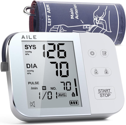 Blood Pressure Monitor for Home Use, AILE 111 Blood Pressure Machine, Adjustable Cuff, Voice Broadcast, Accurate Monitor