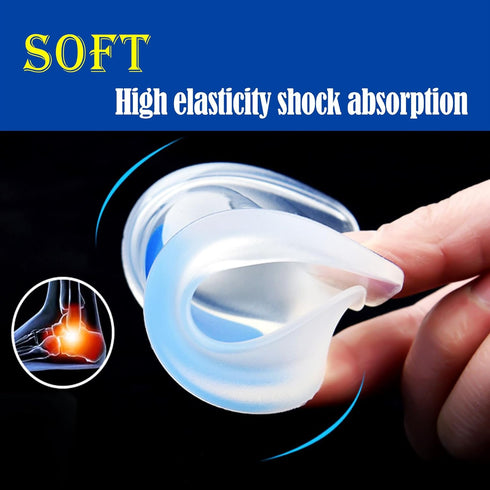 xiaopihou 4pack-Gel 5-8 7-10) Heel Cups for Kid's SportTraction Shock Absorbing Lightweight/Kids Heel Cups for Heel