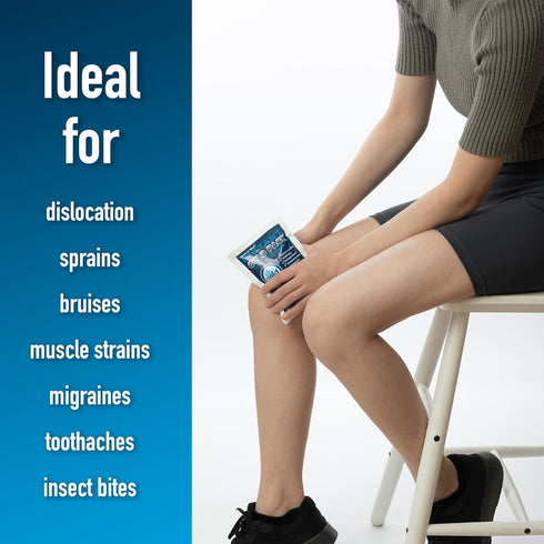 General Medi Instant Ice Cold Pack, 25 Packs Disposable Cold Therapy Ice Packs for Pain Relief, Swelling, Inflammation