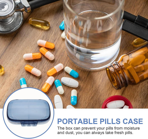 Ipetboom 7-Compartment Portable Weekly Pill Organizer, Waterproof Medicine Case, Large Capacity Travel Medicine Holder