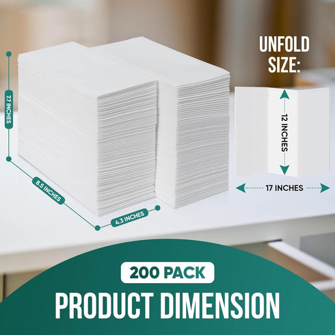 Obeailar 200 Pack Disposable Hand Towels for Bathroom, Linen-Feel Paper Hand Towels for Bathroom, Soft & Absorbent