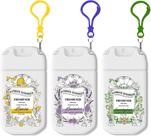 Travel Size Toilet Spray, Air Freshener Spray for Bathroom Deodorizer, Travel Essentials