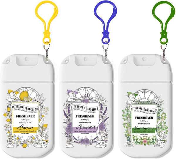 Travel Size Toilet Spray, Air Freshener Spray for Bathroom Deodorizer, Travel Essentials