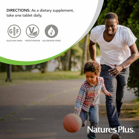 Natures Plus Vitamin B2 (Riboflavin) 250 mg, 60 Vegetarian Tablets, Sustained Release, Gluten-Free, Natural Energy