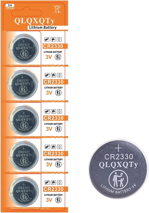 QLQXQTy 5PACK CR2330 3V Lithium Battery Coin Cell Battery