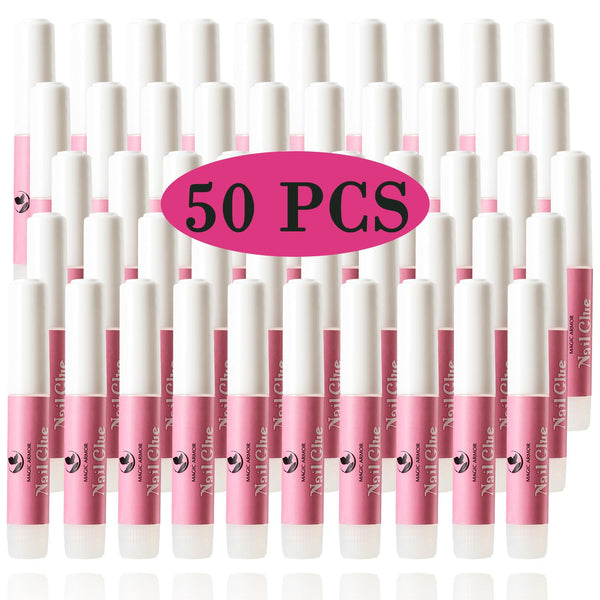 MAGIC ARMOR Nail Glue for Acrylic Nails, Long Lasting Nail Adhesive Glue for Press On Nails, 0.07oz (50 Pcs)