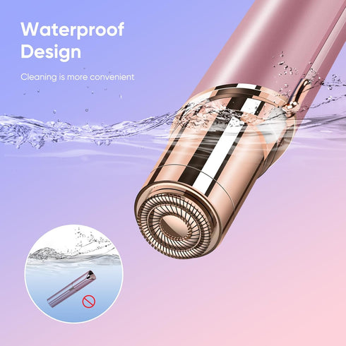 Painless Facial Hair Remover for Women, USB Rechargeable with 2 Replacement Heads