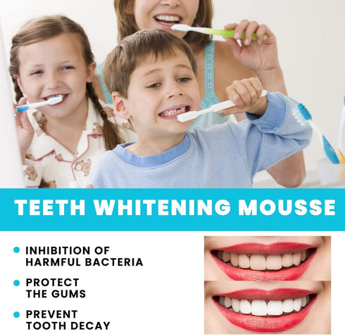 Teeth Whitening Mousse - Refreshing Breath Deep Cleaning Foam Toothpaste Natural Mouth Wash Water, Ultra Fine Mousse