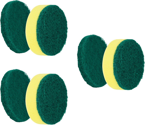 Sponge Brush Heads, 6 Units for Electric Spin Scrubber, Designed for Cleaning Smooth Surfaces