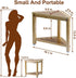 13.8in, Boulphia Shower Foot Rest Bamboo Shower Stool for Shaving Legs, Waterproof Corner Shower Stool with Storage