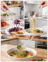 LSLYHTC Set 8 16 16 Plastic Serving Utensils, Clear Serving Spoons Including Disposable Plastic Tongs Spoons and Forks