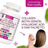 Collagen Biotin Keratin Saw Palmetto Hyaluronic Acid Complex Supplement with Vitamin E, Folic Acid, Pumpkin Seed, and