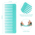 Large Hair Detangling Comb for Curly, Wet Dry Hair, Patelai Wide Tooth Comb, No Handle Accessories (White, Cyan)