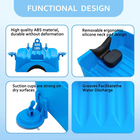 Nolasalon Portable Shampoo Basin for Kids, Baby, Children,Tear Free Hair Washing Basin Tray at Home (Blue)