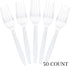 Plasticpro Clear Plastic Forks Disposable Cutlery Utensils, 50 Count