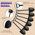 Pluzmecalm 20 Pcs Mini Shovel Shape Spoons Black Shovels Spoons for Ice Cream, Cake, Yogurt, Halloween, Christmas Party
