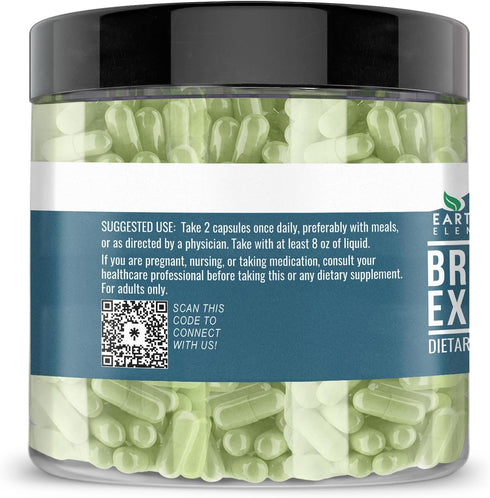 Earthborn Elements Broccoli Extract 200 Capsules, Pure & Undiluted, No Additives