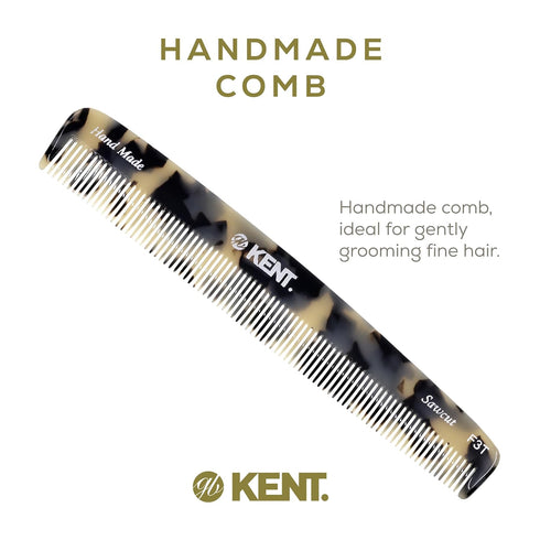 Kent F3T Fine Tooth Comb for Hair Care, Dandruff Comb for Men and Women, Parting Comb with Fine Teeth