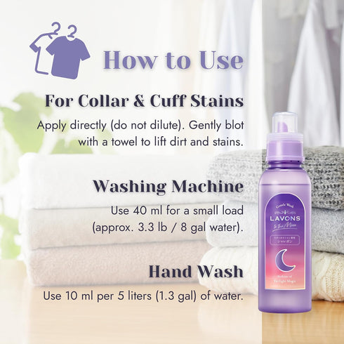 MAGIC,16.9 Oz LAVONS Liquid Laundry Detergent Sensitive Skin Friendly, Natural Laundry Detergent Safe for Kids & Pets