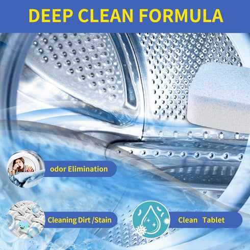 NATRUTH Washing Machine Cleaner Descaler, 30 Pack Deep Cleaning Tablets for HE Front Loader & Top Load Washer