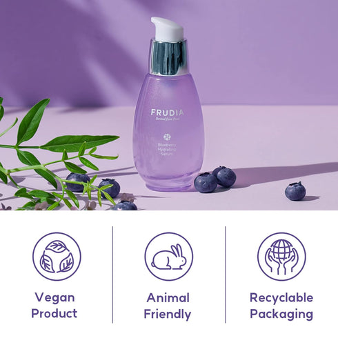 WELCOS FRUDIA Blueberry Hydrating Serum - Moisturizing Face Serum with Blueberry Extract, Vegan, 1.69 fl oz