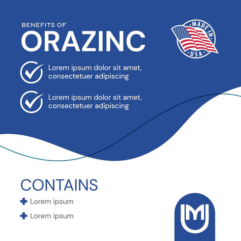 Mericon Industries Orazinc 25mg Zinc Supplement | Health Supplements for Hormone Regulation, 100 Zinc Tablets