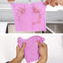 kimteny Cleaning Cloths Kitchen Towels, Microfiber Washcloths Lint Free Dish Cloths, Pack of 5 (Purple-Grey)