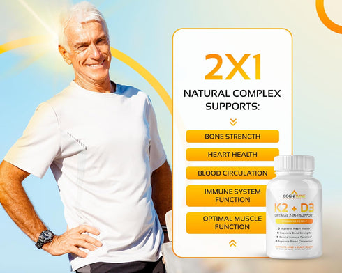 Vitamin D3 5000 IU with Vitamin K2 (MK7) Supplement - Premium Immune, Heart & Bone Health Capsules - Vitamin K2 D3 Complex with 5000 IU of Vitamin D3 & 90 mcg of Vitamin K2 mk7-60 Count