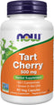 NOW Supplements Tart Cherry 500 mg - Herbal Supplement, 90 Veg Capsules, 50:1 Concentrate