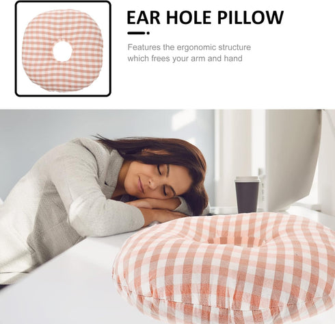 PRETYZOOM Ear Hole Pillow for Side Sleeping Portable Nursing Ear Pillow Comfortable Support for Elderly and Patients