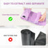 VOK 4 4 50 Count Trash bags, Gallon Trash Bags Drawstring, Colorful & Portable Small Trash Bags with Lavender Printed