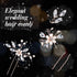 Yeshone 5 Pieces Wedding Hair Comb, Bridal Hair Pins Crystal Pearl Hair Accessories for Women (Rose Gold, Classic Style)