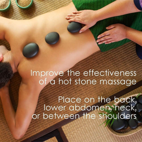 Massage Stones Essential Hot Stones for Massage, 6 Medium Hot Rocks Massage Kit for Relaxation and Pain Relief