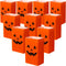 Tatuo Halloween Pumpkin Paper Bags, 24 Pieces Flat Bottom Bags for Candy Present Crafting Lunch