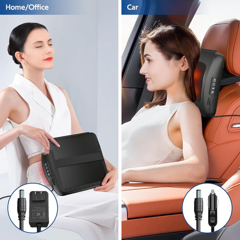 Back Massager with Heat, Shiatsu Deep Tissue Electric Massage Pillow for Back, Neck, Shoulders, Legs, Foot, Body Muscle