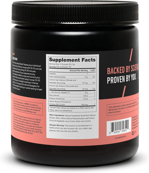 LEGION Pulse Pre Workout Supplement, All Natural Nitric Oxide Drink, Caffeine Free, Strawberry Kiwi