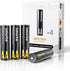 imuto Rechargeable AA Lithium Battery, 4 Pack 3000mWh High Capacity 1.5V Double A