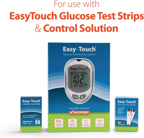 EasyTouch Glucose Monitoring System - 1 Meter with 10 Twist Lancets and 1 Lancing Device