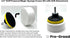 3.5” Drill Powered Magic Sponge Eraser Kit, 6 Pieces with Drill Attachment, Ultra Durable Cleaning Pads for Various