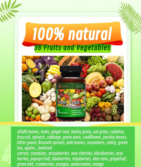 balance nature fruit vegetable capsule,daily fruit vegetable supplements,Made from 36 fruits and veggies,60-Day Supply,Improve constipate,Gut & Digestive Health,super greens