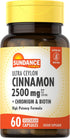 Sundance Ceylon Cinnamon Capsules 2500mg | 60 Pills | Vegetarian, Non-GMO, Gluten Free with Chromium